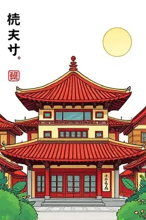 长安小妖怪海报：灯笼长街上的小妖队伍